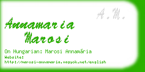 annamaria marosi business card