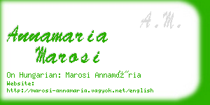 annamaria marosi business card
